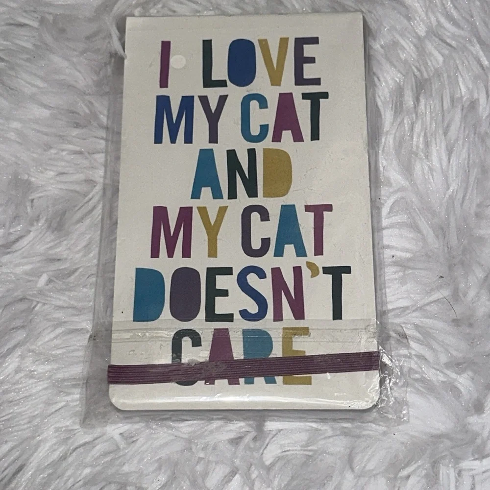 Fringe Notebook I Love My Cat Purse Size Teacher Gift 6” x 4” NEW